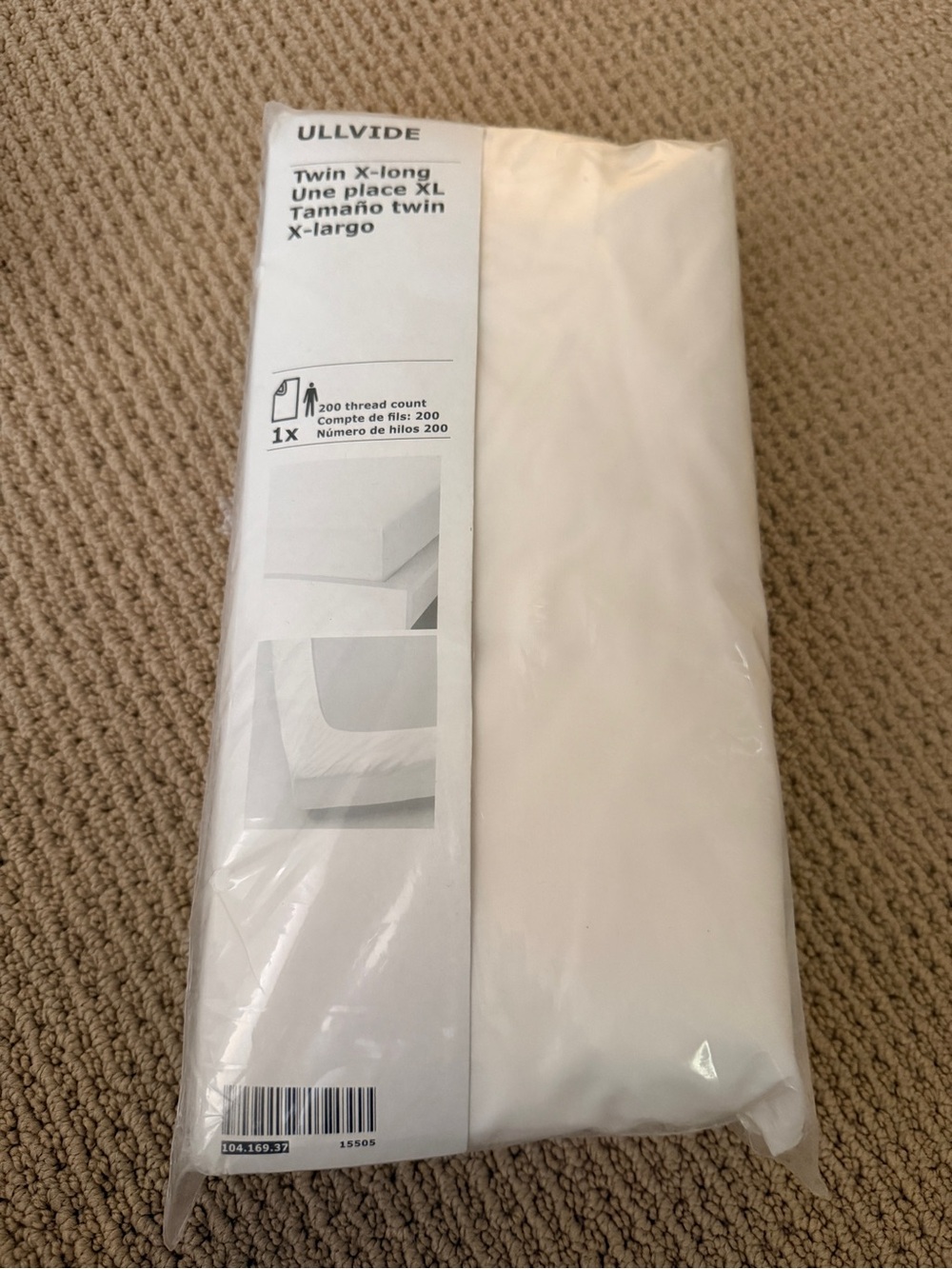 IKEA Twin x-long fitted white sheets
